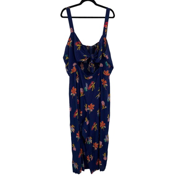 Madewell Pants - Madewell Plumeria Cutout Jumpsuit in Bird of Paradise Women Plus 24 Blue Viscose